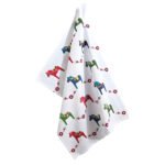 Kitchen tea towel, Dala horses