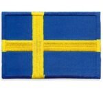Embroidered cloth badge Swedish Flag 7x5 cm