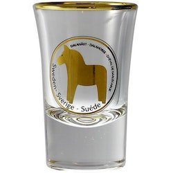 Shotglas Dalahäst, guld