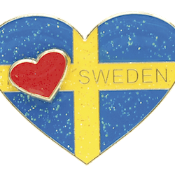 Pin hjärta I love Sweden