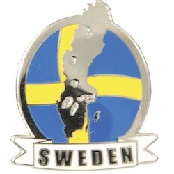 Pin Sverigekarta och flagga