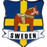 Dekal Dalahäst sköld, 9cm