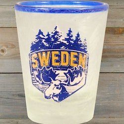 Shotsglas is motiv, älg