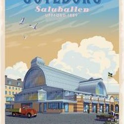 Postcard: Saluhallen Göteborg, 3 varianter