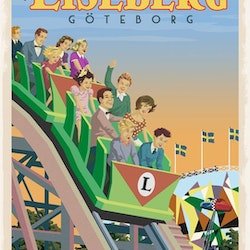 Postcard: Bergbanan Liseberg, 13x18cm
