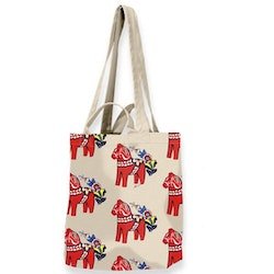 Tygkasse Dalahäst Mia