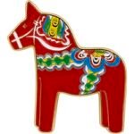 Magnet Dalahäst i metal, 5cm