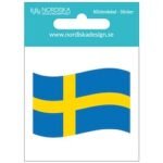 Dekal Sverigeflagga vajande 5,5 cm