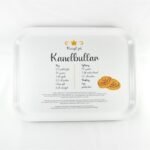 Bricka Kanelbullar med recept, 27x20 cm