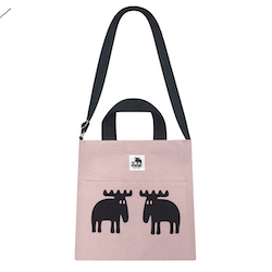 Canvas bag recycled fabric, pink