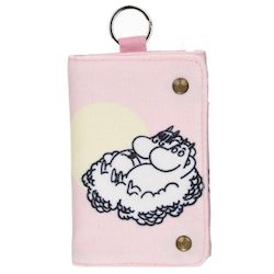 Plånbok: Moomintroll uppe i molnen, rosa
