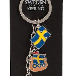 Nyckelring viking & vikingaskepp