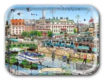 Bricka Göteborg Drottningtorget 27 x 20 cm