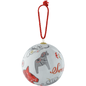 JULGRANSKULA KURBITS, VIT, D-HÄST, SWEDEN 80MM