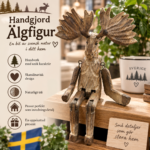 Handgjord älgfigur från Sverige