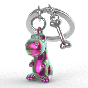 Nyckelringar Dinosaurie, rosa m ben