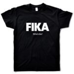 Schwarzes T-Shirt Mann - Fika-Design