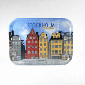 Tray 27x20 cm, Gamla Stan, white/colour print