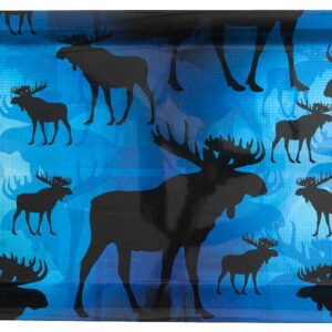 Bricka Blå Älgar