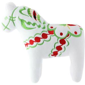 DALAPFERD, PLÜSCH, 16CM, WEISS