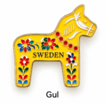Dalahäst i metall – Gul