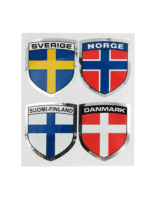 Decal Nordic Countries Flag 4pcs