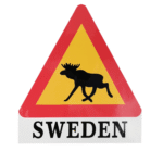 Dekal Sweden Älgskylt stor