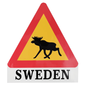 Dekal Sweden Älgskylt stor