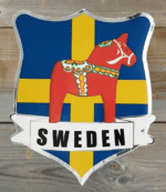 Dekal Sweden Dalahäst sköld