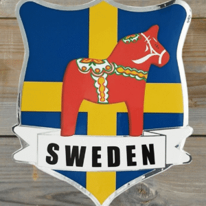 Dekal Sweden Dalahäst sköld