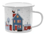 Emaillebecher Motiv Skandinavischer Winter