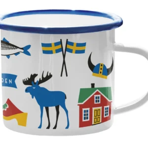 Emaillebecher Motiv Schweden Traditionen