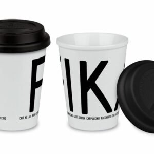 FIKA Mugg “To Go” svart text
