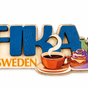 Fika-magnet i trä magnet