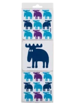 GLASUNDERLÄGG ÄLG 6-PACK BLÅ