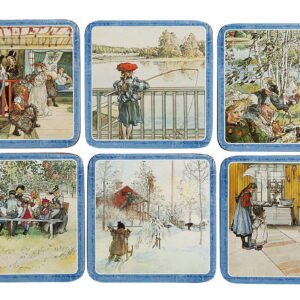 Glasunderlägg Carl Larsson 6 olika motiv