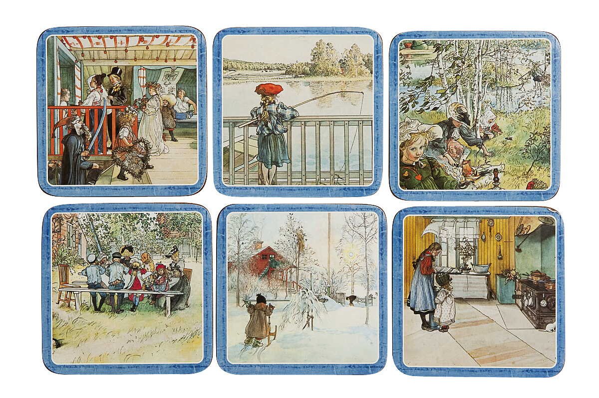 Glasunderlägg Carl Larsson 6 olika motiv