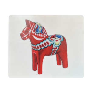 Glasunderlägg Dalahäst