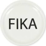 Glasunderlägg FIKA vit