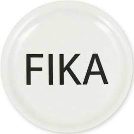 Glasunderlägg FIKA vit