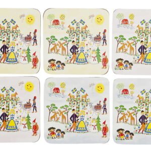 Glasunderlägg Midsommar 6 olika motiv