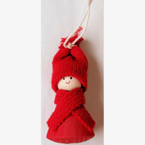 HÄNGANDE TOMTEPOJKE 9CM RÖD