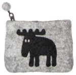 Handtovd ullbörs 100% ull, grå