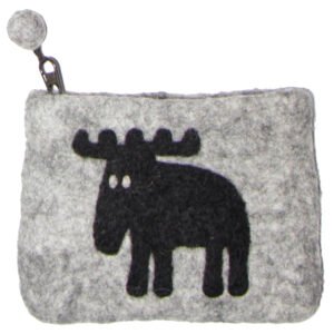 Handtovd ullbörs 100% ull, grå