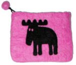 Handtovd ullbörs 100% ull, rosa