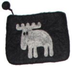 Handtovd ullbörs 100% ull, svart