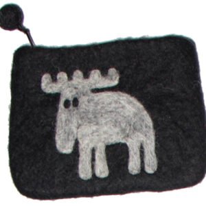 Handtovd ullbörs 100% ull, svart