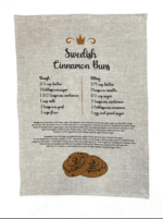 Kitchen towel 50x70, Swedish Cinnamon Buns, linen