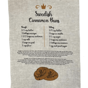 Kitchen towel 50x70, Swedish Cinnamon Buns, linen