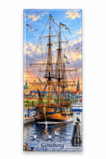 Göteborgsmagnet med Ostindiefararen – svensk souvenir från Göteborg